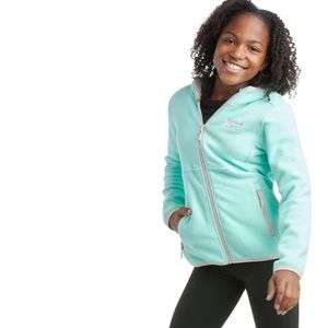Reebok Girls' Fleece Jacket - Polar Fleece Hoodie Lightweight Coat Large 14/16